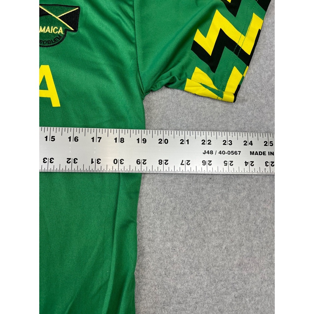 Jamacia National‎ Soccer Jersey Mens M Green Yellow Short Sleeve Futbol - Picture 4 of 7